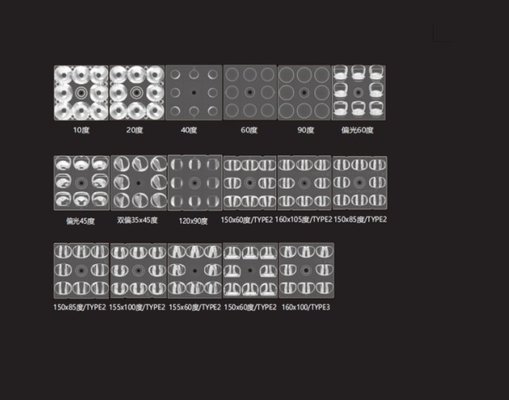 Lentille optique LED 5050 50mm P35x45 degrés pour l'éclairage de stade