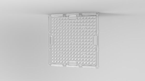 Lentille de réseau de LED en PC de qualité optique avec 92% de transmission, résistante aux chocs et anti-UV pour l'éclairage extérieur