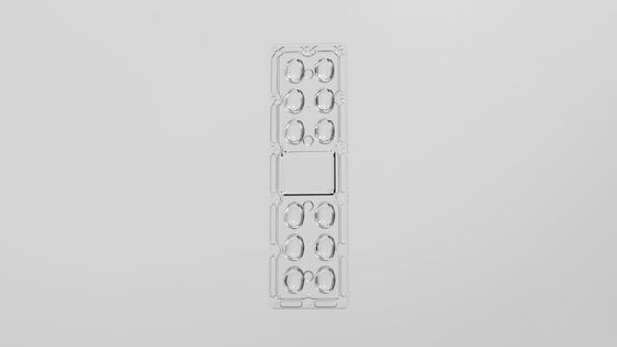 Lentille de lampadaire LED protégée IP66 avec 92% d'efficacité et distribution lumineuse asymétrique pour applications extérieures